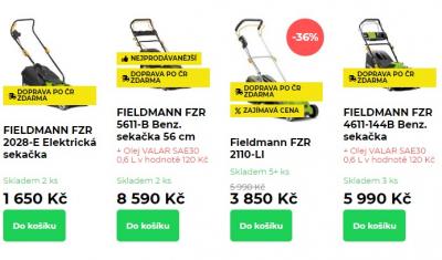 Až 30 % na sekačky Fieldmann