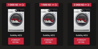 Získejte až 4 000 Kč zpět k vybraným spotřebičům AEG