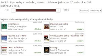 Hudba i audioknihy v nabídce knihy.abz.cz
