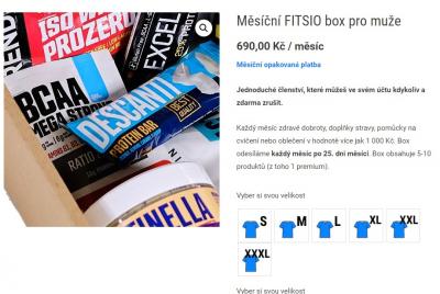 Pravidelný měsíční Fitsio box pro muže