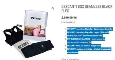 DESCANTI BOX SEAMLESS BLACK FLEX Fitsio box