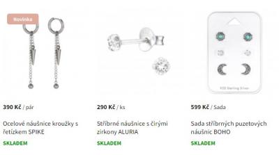 Náušnice z moderních kovů na Aluria.cz