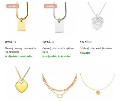 Široká nabídka krásných náhrdelníků Aluria