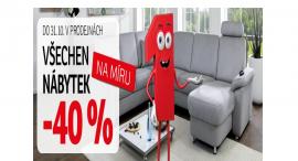 Sleva 40 % na nábytek na míru