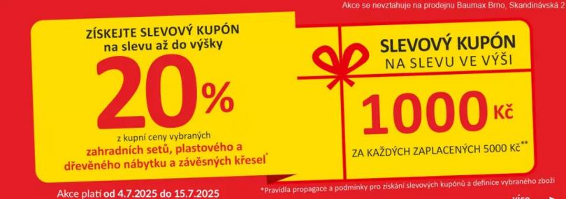 Baumax.cz slevový kupón