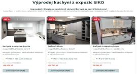 Výprodej kuchyní z expozic Siko