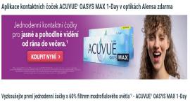Aplikace čoček zdarma: Acuvue Oasys Max 1-Day v Alensa.cz