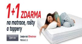 1 + 1 zdarma na matrace, rošty a toppery ve SCONTO