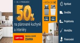 Poloviční cena za plánovanou kuchyni a myčka za 1 Kč