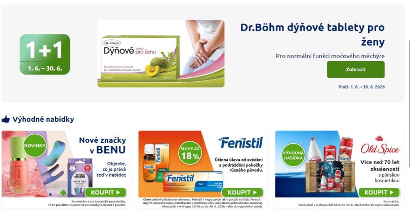 BENU.cz slevový kupón