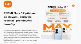 REDMI Note 17 dorazil na Alza.cz: slevy až 2 000 Kč, dárky..