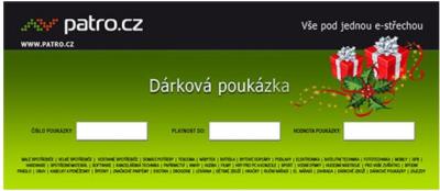 Dárkové poukázky Patro.cz