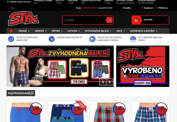 Styx-Underwear slevové kupóny a slevové kódy