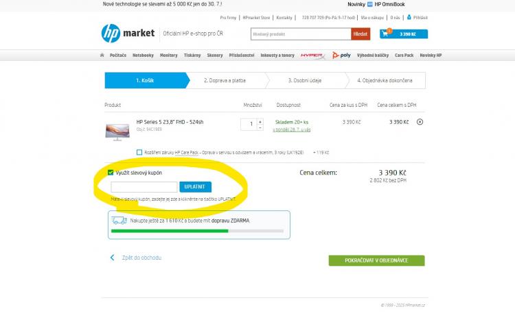 Hpmarket slevové kupóny a slevové kódy