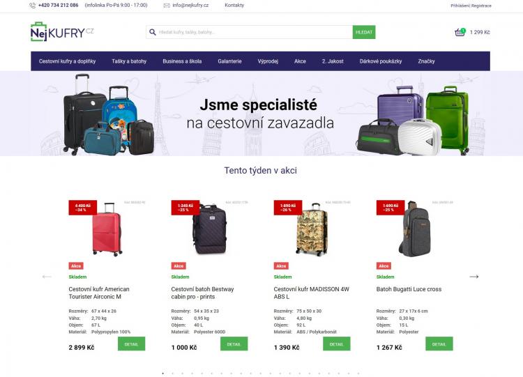 Nejkufry slevové kupóny a slevové kódy