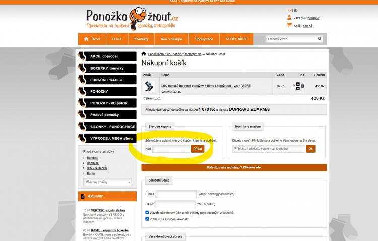 Ponozkozrout slevové kupóny a slevové kódy