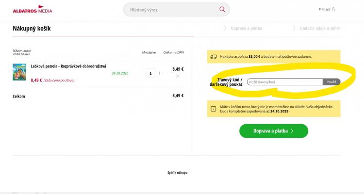 Albatrosmedia zľavové kódy a zľavové kupóny