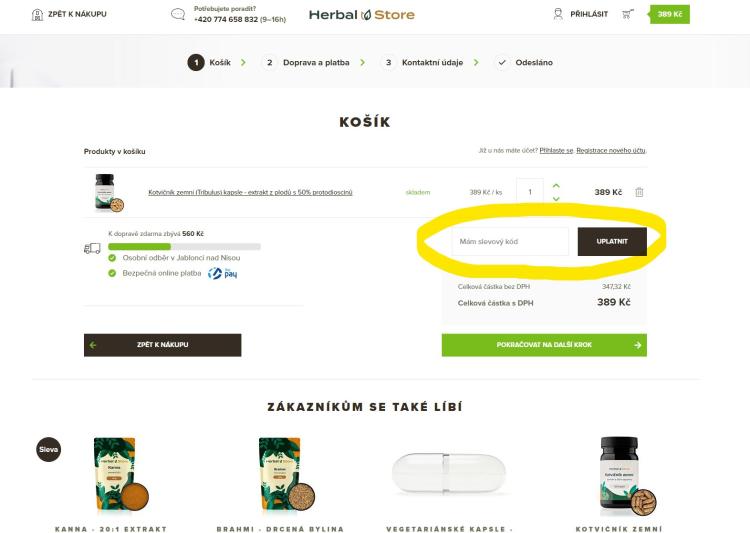 Herbal-Store slevové kupóny a slevové kódy