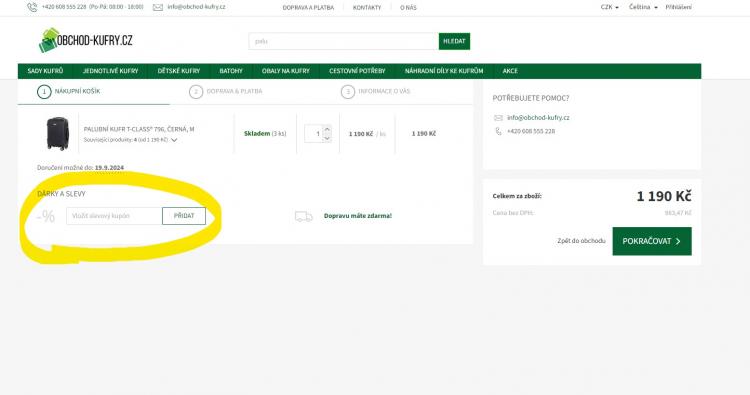 Obchod-Kufry slevové kupóny a slevové kódy