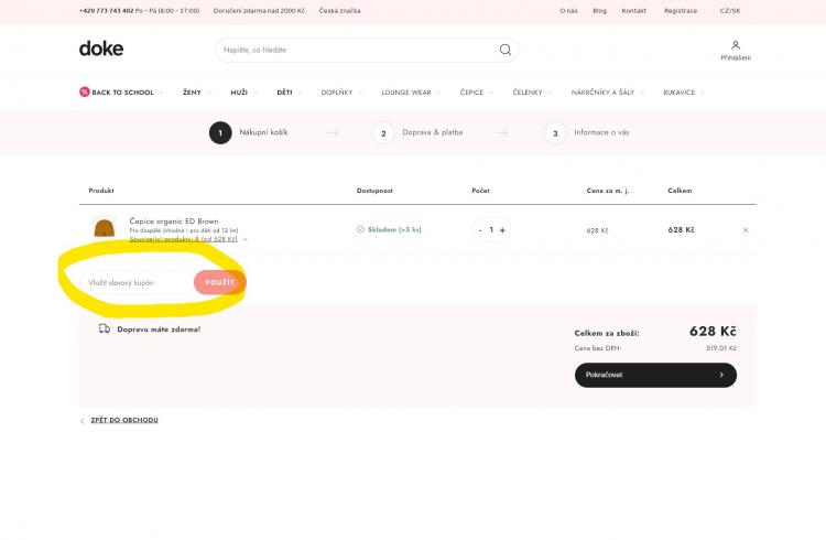 Doke slevové kupóny a slevové kódy