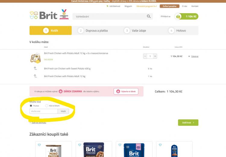 Krmivo-Brit slevové kupóny a slevové kódy