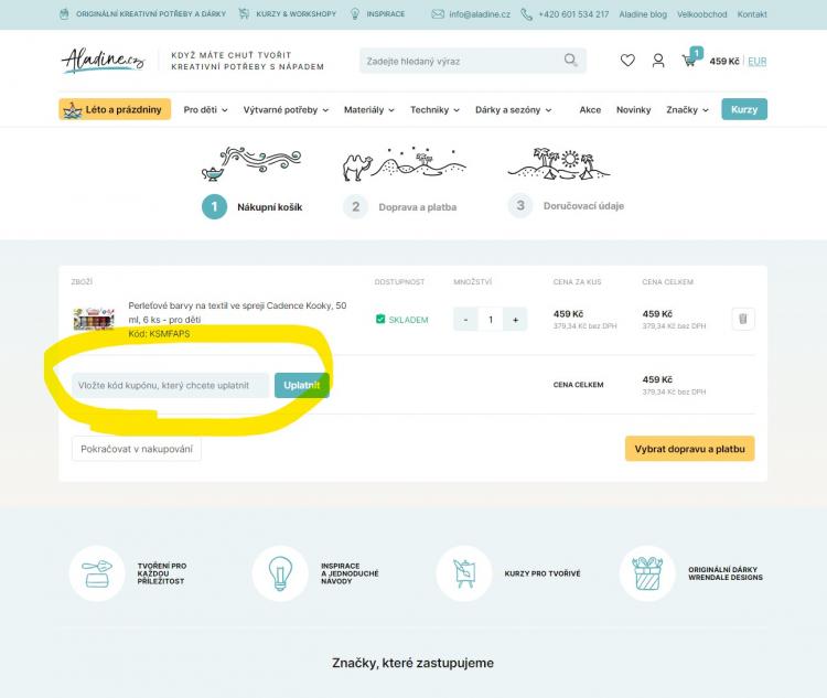 Aladine slevové kupóny a slevové kódy