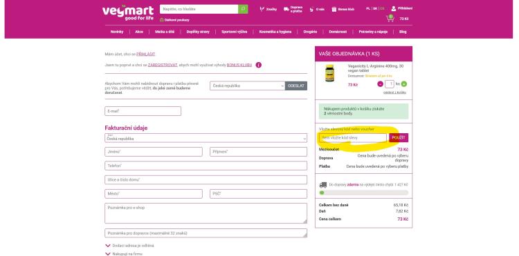 Vegmart slevové kupóny a slevové kódy