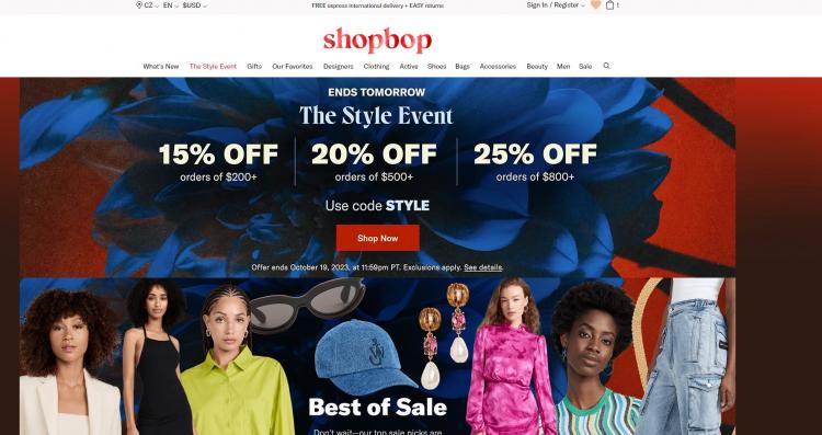 Shopbop zľavové kódy a zľavové kupóny