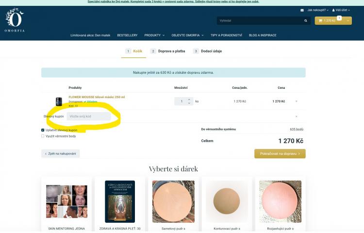 Omorfia slevové kupóny a slevové kódy
