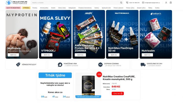 Nejlevnejsiprotein slevové kupóny a slevové kódy