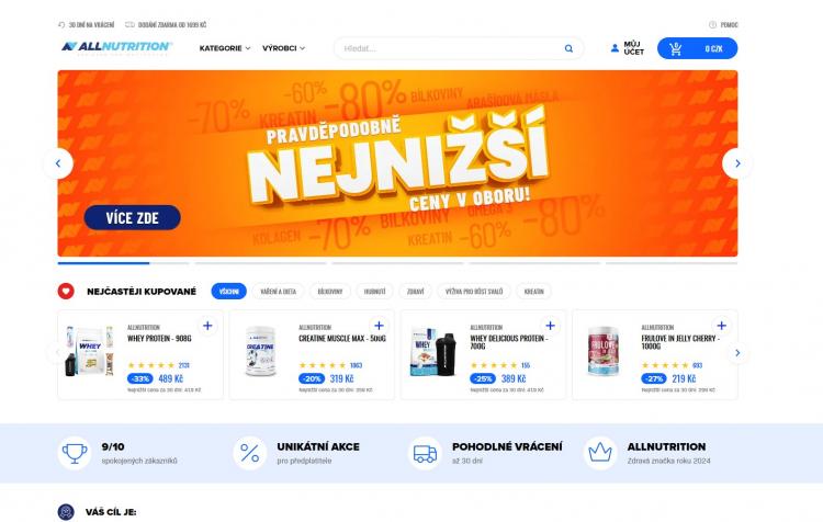 Allnutrition slevové kupóny a slevové kódy