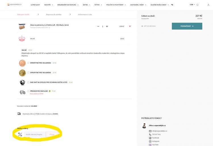 Usporadejto slevové kupóny a slevové kódy
