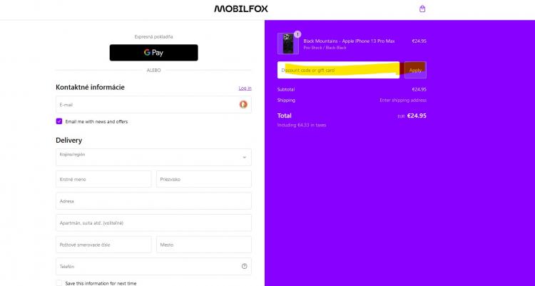 Mobilfox zľavové kódy a zľavové kupóny