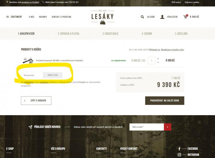 Vseprolesaky slevové kupóny a slevové kódy