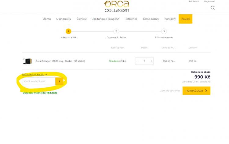 Orcacollagen slevové kupóny a slevové kódy