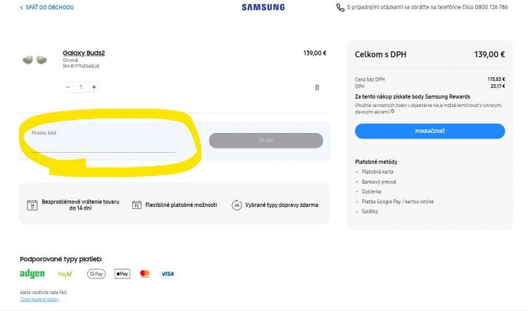 Samsung zľavové kódy a zľavové kupóny