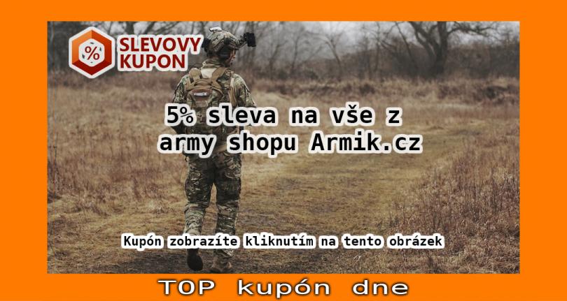 5% sleva na vše z army shopu Armik.cz
